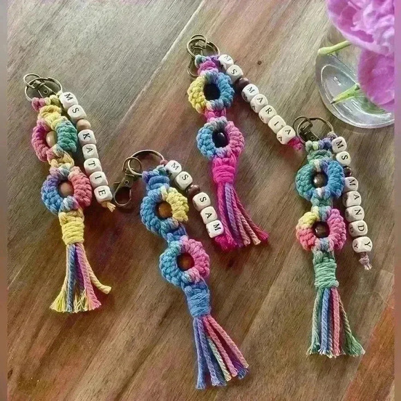 Rainbow flower keycharms - Picture 2 of 5